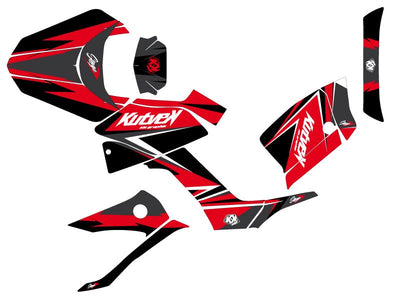 KYMCO 250 MXU ATV STAGE GRAPHIC KIT RED BLACK