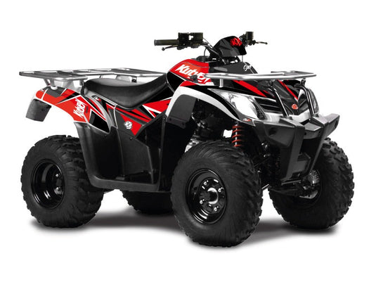 KYMCO 250 MXU ATV STAGE GRAPHIC KIT RED BLACK
