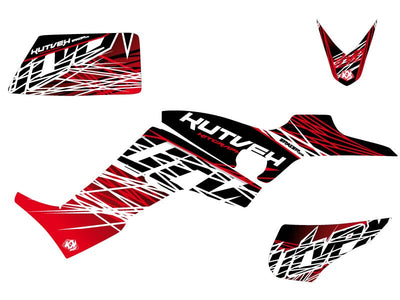 KYMCO 300 MAXXER ATV ERASER GRAPHIC KIT RED WHITE