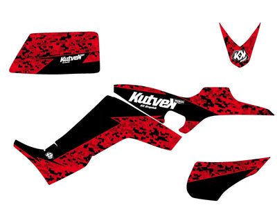 KYMCO 300 MAXXER ATV PREDATOR GRAPHIC KIT RED BLACK