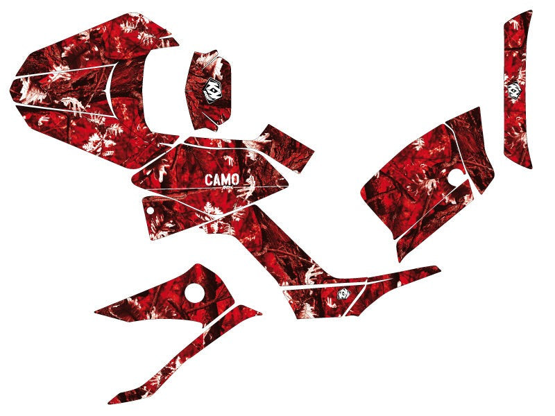 Chargez l&#39;image dans la visionneuse de la galerie, KYMCO 300 MXU ATV CAMO GRAPHIC KIT RED
