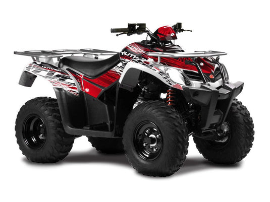 KYMCO 300 MXU ATV ERASER GRAPHIC KIT RED WHITE