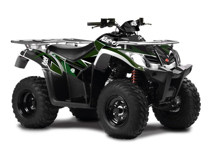 KYMCO 300 MXU ATV STAGE GRAPHIC KIT BLACK GREEN