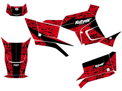 KYMCO 300 MXU R ATV PREDATOR GRAPHIC KIT RED BLACK