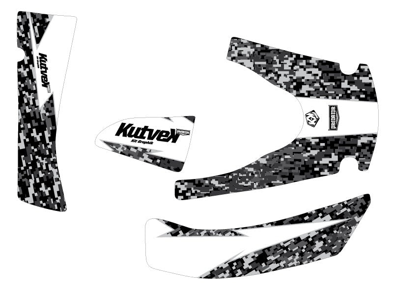 KYMCO 400 MXU ATV PREDATOR GRAPHIC KIT WHITE