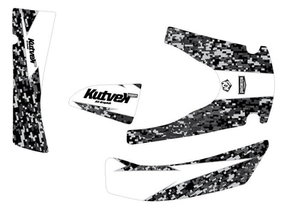 KYMCO 400 MXU ATV PREDATOR GRAPHIC KIT WHITE