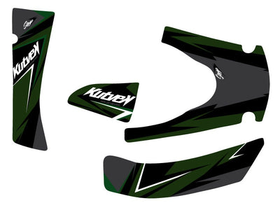 KYMCO 400 MXU ATV STAGE GRAPHIC KIT BLACK GREEN