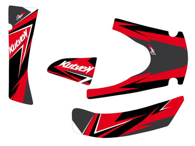 KYMCO 400 MXU ATV STAGE GRAPHIC KIT RED BLACK