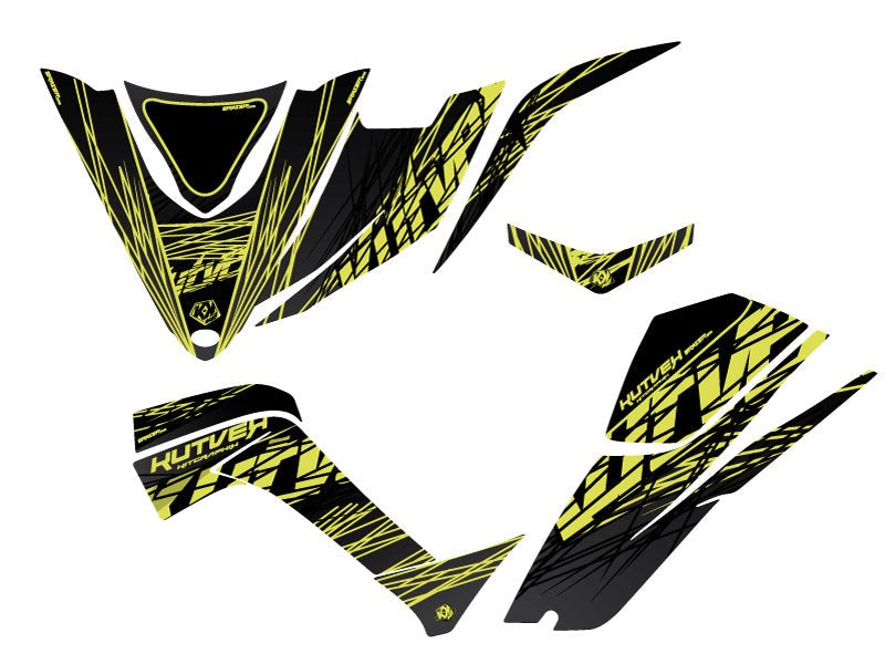 KYMCO 450 MAXXER ATV ERASER GRAPHIC KIT NEON GREY