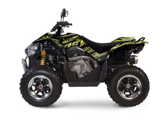 KYMCO 450 MAXXER ATV ERASER GRAPHIC KIT NEON GREY