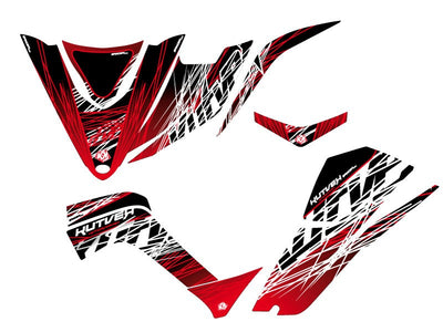 KYMCO 450 MAXXER ATV ERASER GRAPHIC KIT RED WHITE