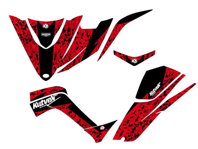 KYMCO 450 MAXXER ATV PREDATOR GRAPHIC KIT RED BLACK