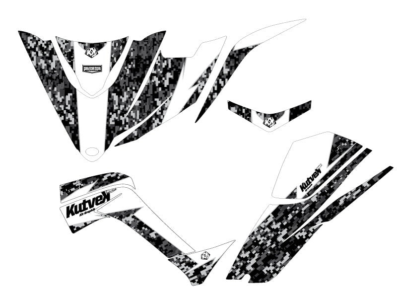 KYMCO 450 MAXXER ATV PREDATOR GRAPHIC KIT WHITE