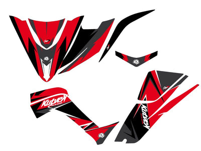 KYMCO 450 MAXXER ATV STAGE GRAPHIC KIT RED BLACK