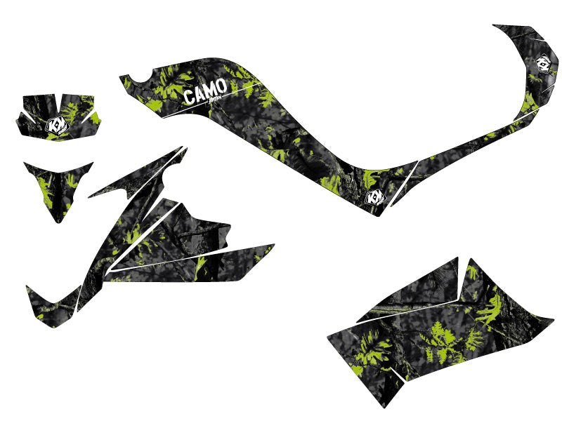 Chargez l&#39;image dans la visionneuse de la galerie, KYMCO 50 MAXXER ATV CAMO GRAPHIC KIT BLACK GREEN
