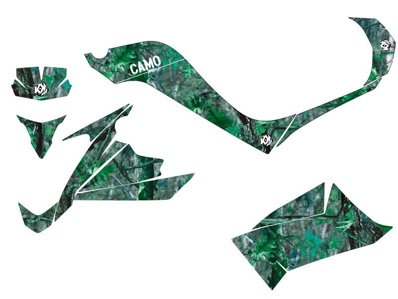 Chargez l&#39;image dans la visionneuse de la galerie, KYMCO 50 MAXXER ATV CAMO GRAPHIC KIT GREEN
