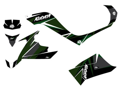 KYMCO 50 MAXXER ATV STAGE GRAPHIC KIT BLACK GREEN