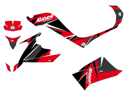 KYMCO 50 MAXXER ATV STAGE GRAPHIC KIT RED BLACK