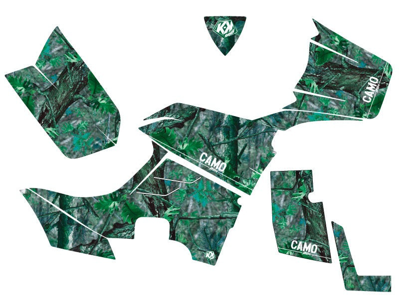 Chargez l&#39;image dans la visionneuse de la galerie, KYMCO 550 MXU ATV CAMO GRAPHIC KIT GREEN
