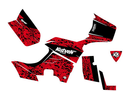 KYMCO 550 MXU ATV PREDATOR GRAPHIC KIT RED BLACK
