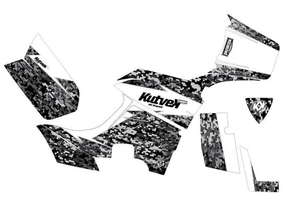 KYMCO 550 MXU ATV PREDATOR GRAPHIC KIT WHITE
