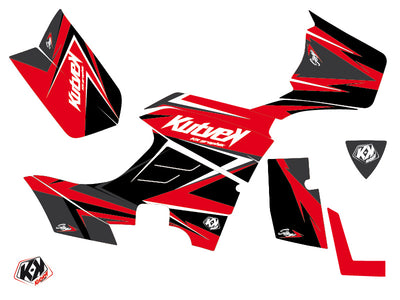 KYMCO 550 MXU ATV STAGE GRAPHIC KIT RED BLACK