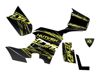 KYMCO 700 MXU ATV ERASER GRAPHIC KIT NEON GREY