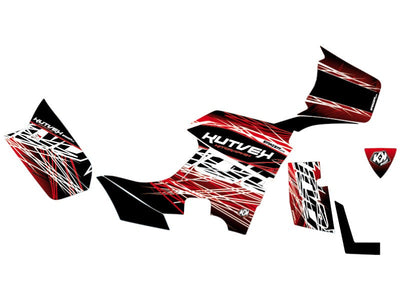 KYMCO 700 MXU ATV ERASER GRAPHIC KIT RED WHITE