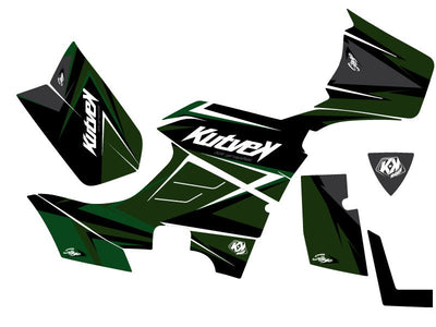 KYMCO 700 MXU ATV STAGE GRAPHIC KIT BLACK GREEN