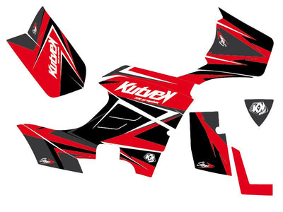 KYMCO 700 MXU ATV STAGE GRAPHIC KIT RED BLACK