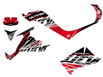 KYMCO 90 MAXXER ATV ERASER GRAPHIC KIT RED WHITE