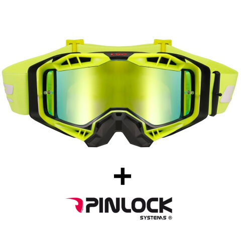 LS2 AURA PRO SCHUTZBRILLE SCHWARZGELB MIT IRIDIUM-VISIER