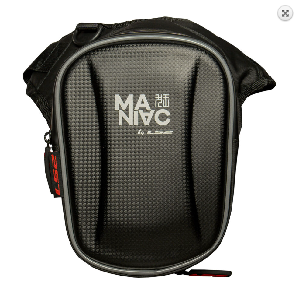 LS2 LLB-03 LEG BAG 900D FILM/PVC CARBON GRAIN BLACK 4.5L 7LLB030000002