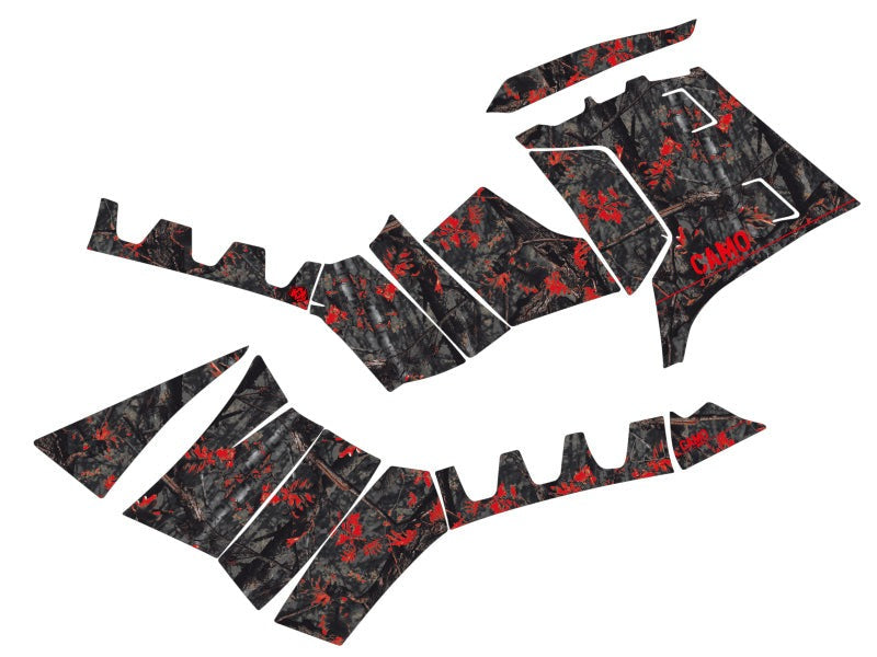 POLARIS 1000 SPORTSMAN FOREST ATV CAMO GRAPHIC KIT BLACK RED