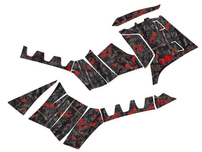 POLARIS 1000 SPORTSMAN FOREST ATV CAMO GRAPHIC KIT BLACK RED