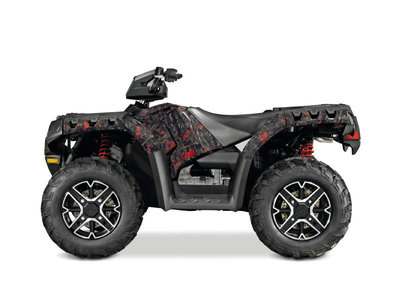 Chargez l&#39;image dans la visionneuse de la galerie, POLARIS 1000 SPORTSMAN FOREST ATV CAMO GRAPHIC KIT BLACK RED
