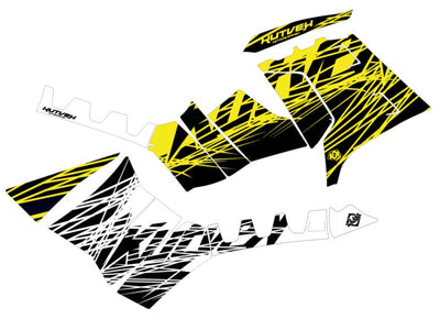 POLARIS 1000 SPORTSMAN FOREST ATV ERASER FLUO GRAPHIC KIT YELLOW