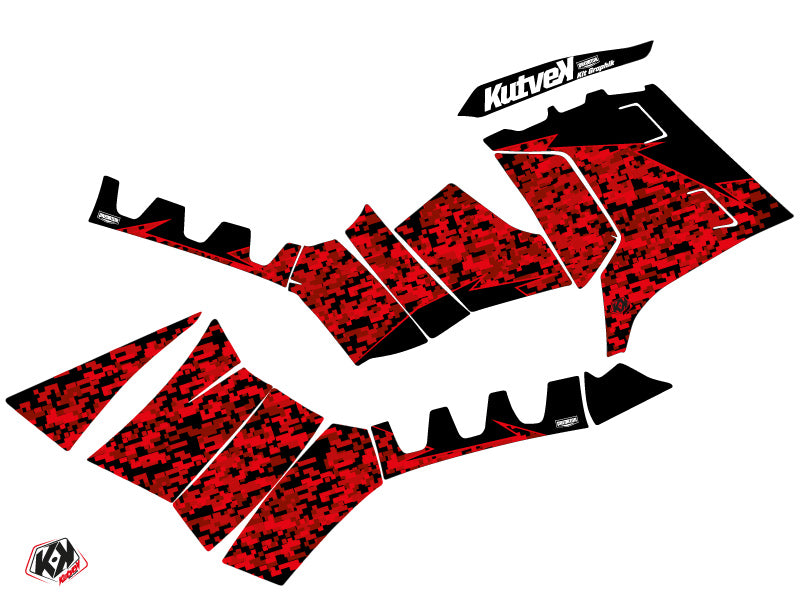 POLARIS 1000 SPORTSMAN FOREST ATV PREDATOR GRAPHIC KIT RED BLACK