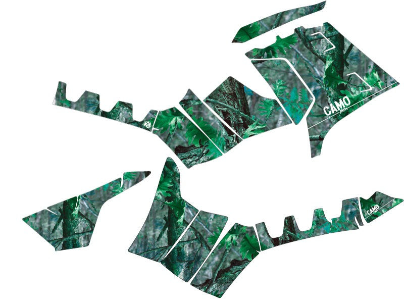 Laden Sie das Bild in Galerie -Viewer, POLARIS 1000 SPORTSMAN TOURING ATV CAMO GRAPHIC KIT GREEN
