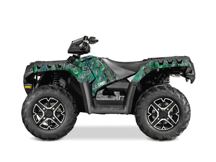 POLARIS 1000 SPORTSMAN TOURING ATV CAMO GRAPHIC KIT GREEN