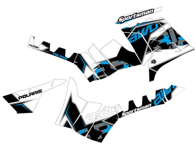 POLARIS 1000 SPORTSMAN TOURING ATV VISOR GRAPHIC KIT BLUE