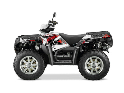 POLARIS 1000 SPORTSMAN TOURING ATV VISOR GRAPHIC KIT RED