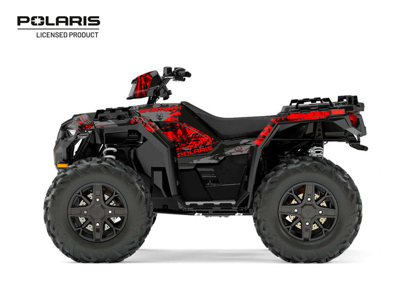 Laden Sie das Bild in Galerie -Viewer, POLARIS 1000 SPORTSMAN XP FOREST ATV CHASER GRAPHIC KIT BLACK
