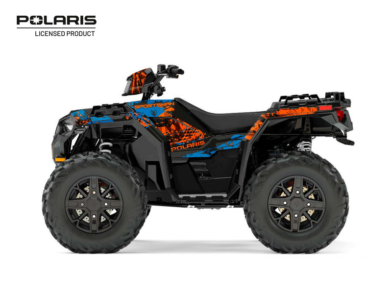 Chargez l&#39;image dans la visionneuse de la galerie, POLARIS 1000 SPORTSMAN XP FOREST ATV CHASER GRAPHIC KIT BLUE
