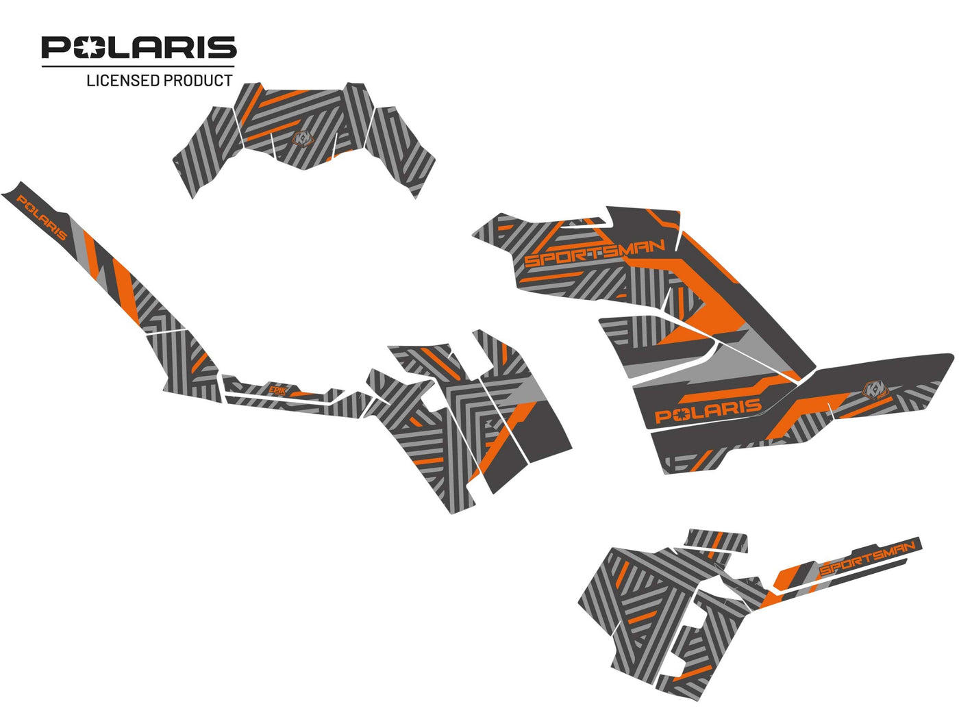 POLARIS 1000 SPORTSMAN XP FOREST ATV EPIK GRAPHIC KIT GREY