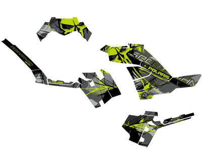 POLARIS 1000 SPORTSMAN XP FOREST ATV EVIL GRAPHIC KIT GREY GREEN