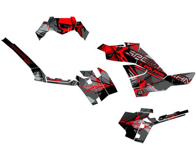 POLARIS 1000 SPORTSMAN XP FOREST ATV EVIL GRAPHIC KIT GREY RED