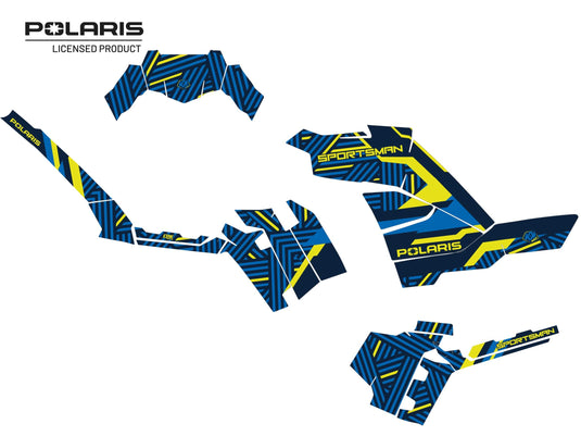 POLARIS 1000 SPORTSMAN XP FOREST ATV GRAPHIC KIT BLUE DECALS