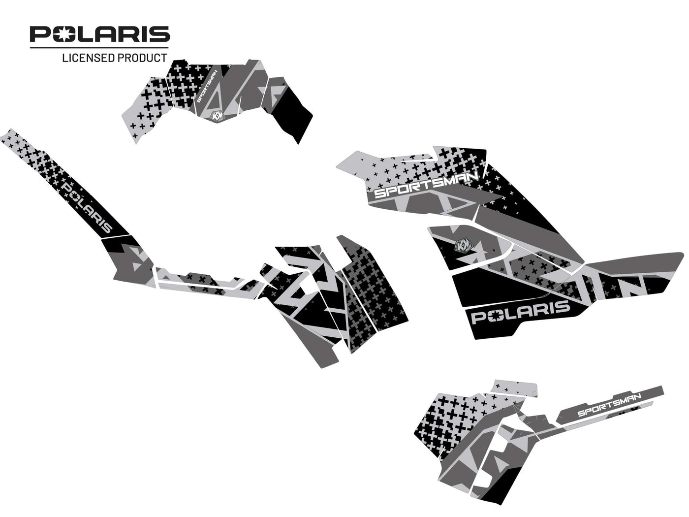 POLARIS 1000 SPORTSMAN XP FOREST ATV STUN GRAPHIC KIT GREY