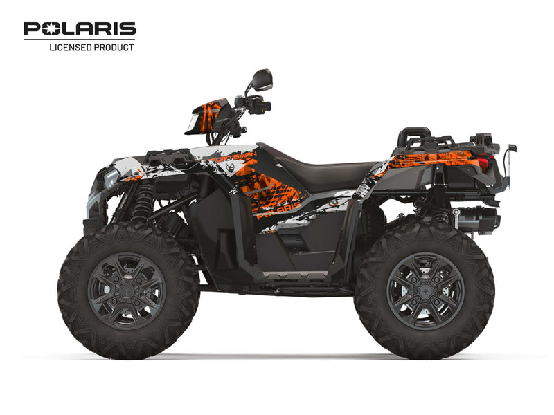 Laden Sie das Bild in Galerie -Viewer, POLARIS 1000 SPORTSMAN XP S FOREST ATV CHASER GRAPHIC KIT GREY
